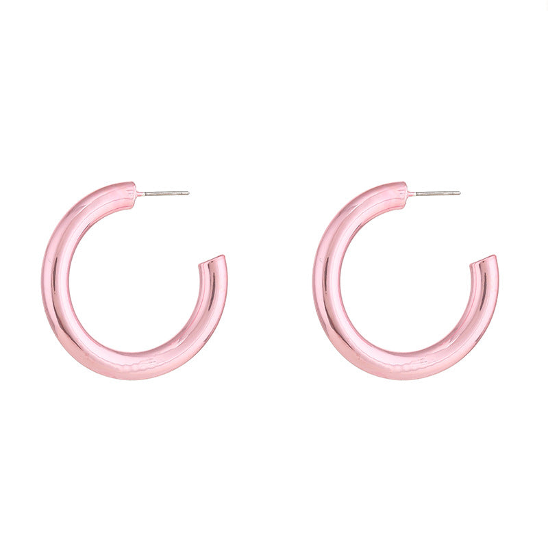 Wholesale Magic Color Electroplating Classic HOOP Retro Earrings